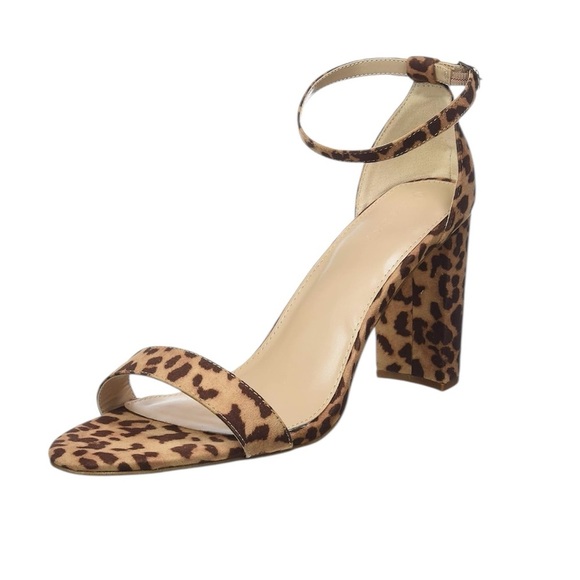 The Drop Women's sz 9 Brown Leopard Print Rebecca Strappy 4” Block Heel Sandal - Picture 1 of 11